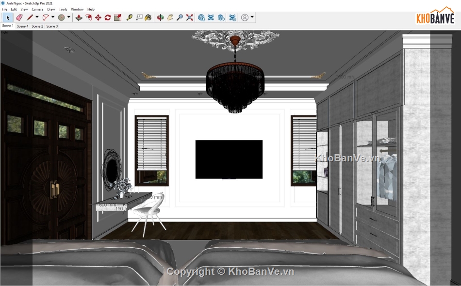 sketchup Phòng ngủ,File sketchup nội thất,sketchup nội thất,file sketchup phòng ngủ,Model Sketchup Phòng ngủ,nội thất phòng ngủ