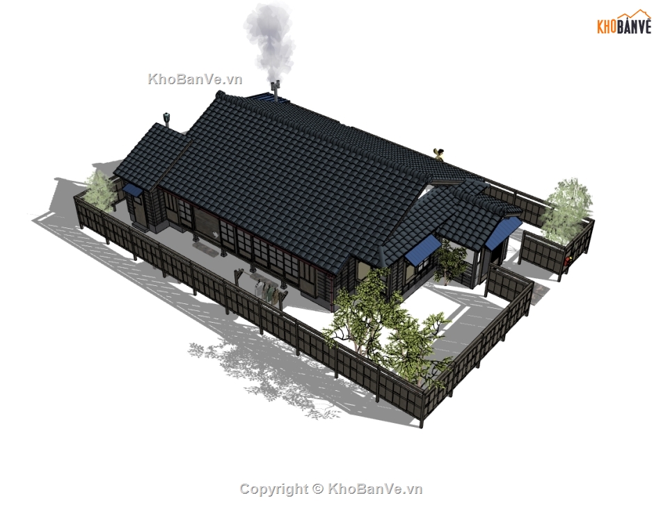 file su nhà kiểu nhật,nhà kiểu nhật,sketchup nhà kiểu nhật