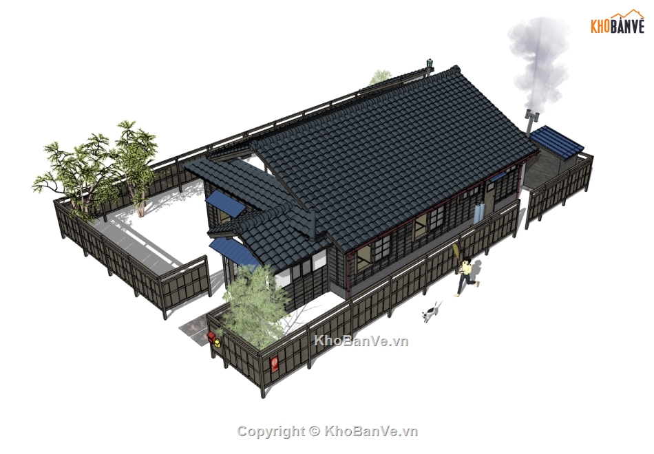 file su nhà kiểu nhật,nhà kiểu nhật,sketchup nhà kiểu nhật