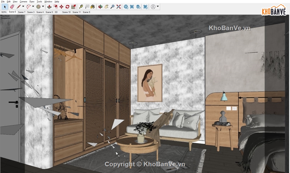 File 3D nội thất căn hộ,File corona nội thất căn hộ,sketchup nội thất căn hộ,căn hộ,File .skp nội thất căn hộ,nội thất căn hộ
