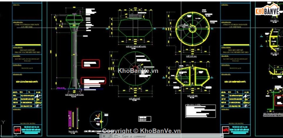 Bản vẽ tháp nước,Bản vẽ Hồ nước,Bản vẽ tháp canh,Bản vẽ cấp nước,Bản vẽ đài nước
