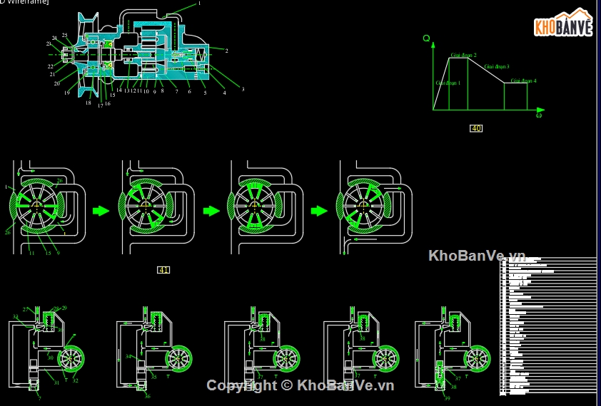 thiết kế cơ khí,động cơ xe,bản vẽ động cơ xe