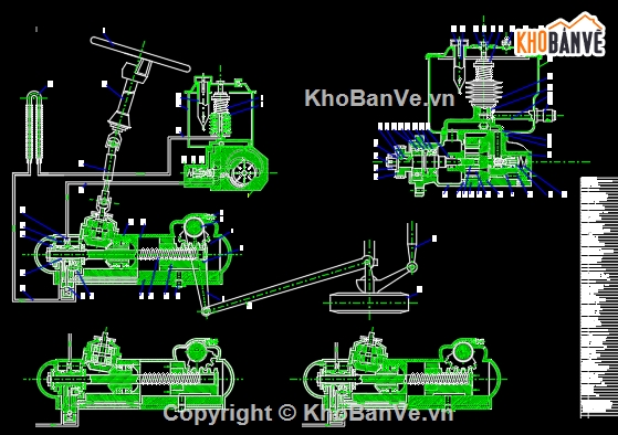 thiết kế cơ khí,động cơ xe,bản vẽ động cơ xe