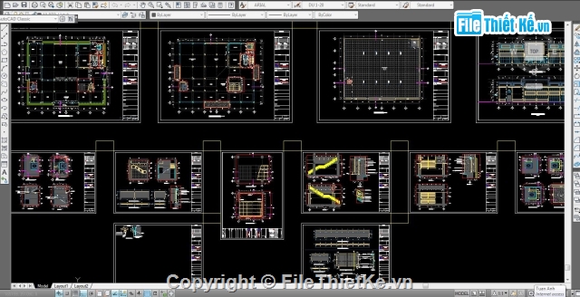 thương mại,Bản vẽ cad Trung tâm thương mại,Trung tâm thương mại2 tầng