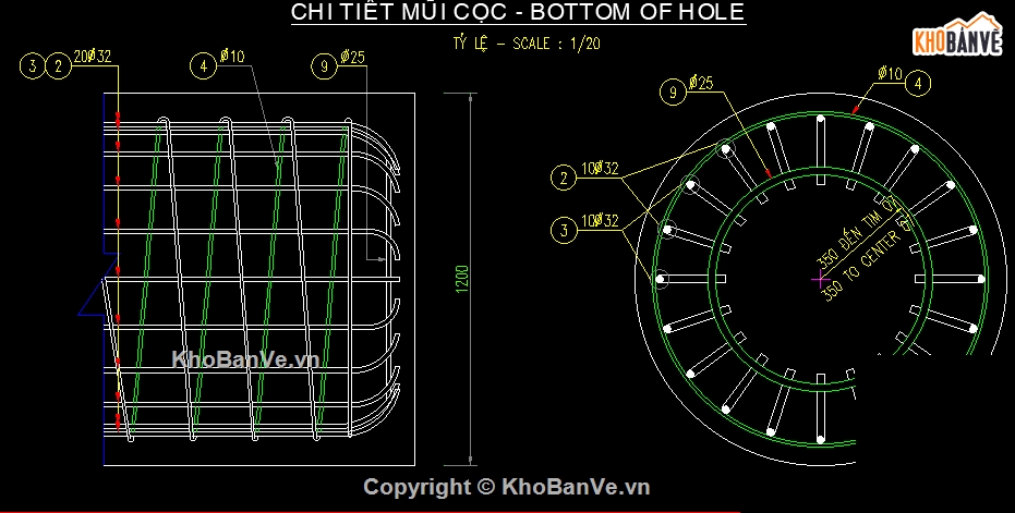 khoan nhồi cọc,cọc nhồi,bản vẽ cọc khoan nhồi