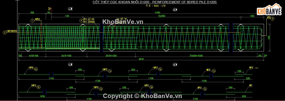 khoan nhồi cọc,cọc nhồi,bản vẽ cọc khoan nhồi