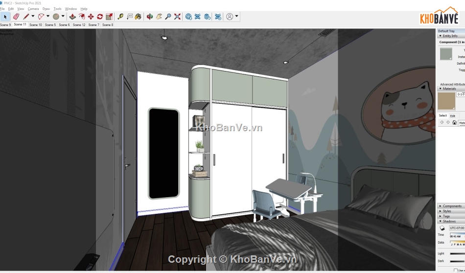 Model Sketchup Phòng ngủ,sketchup phòng ngủ,File sketchup phòng ngủ,phòng ngủ sketchup