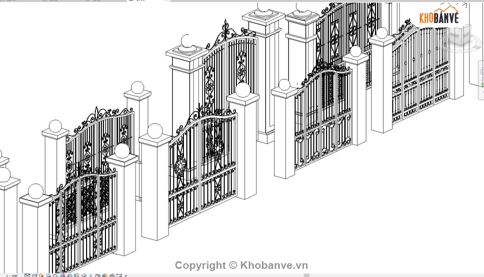 thư viện cửa revit,cổng,thư viện cửa,mẫu cổng,mẫu cổng sắt