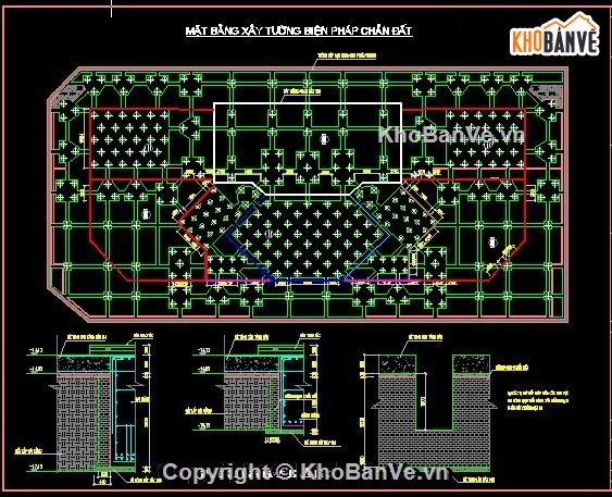 Biện pháp thi công 3 tầng hầm,39 biện pháp thi công tầng hầm,bản vẽ biện pháp thi công tầng hầm