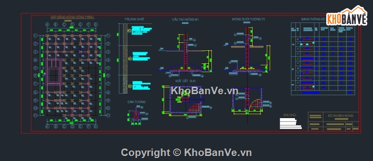 bản vẽ nền móng,tổng hợp về nền móng,file excell nền móng,thư viện nền móng,cad nền móng