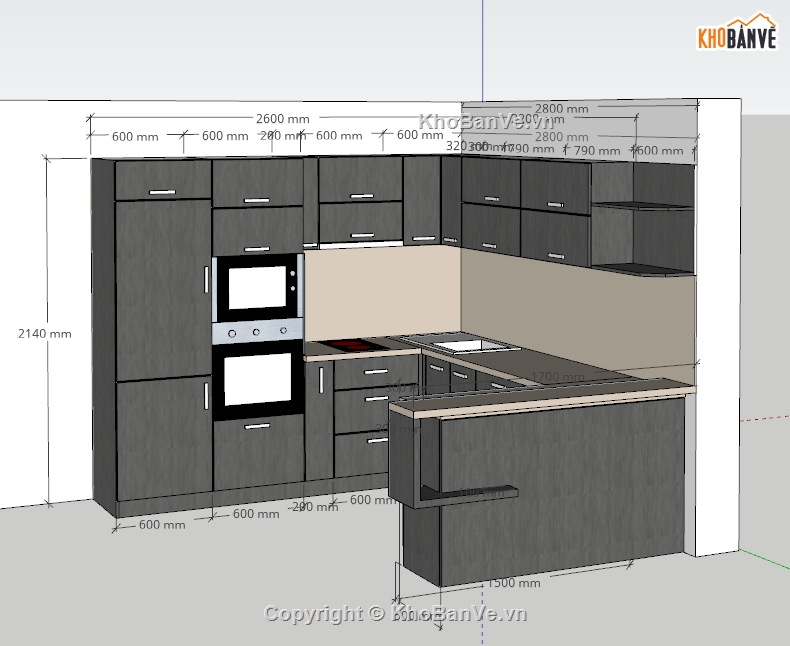 tủ bếp,sketchup tủ bếp,thư viện tủ đồ,su tủ bếp,model su phòng bếp,su phòng bếp