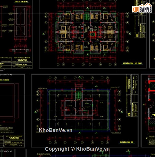 chung cư 7 tầng 1 tum,file cad chung cư,chung cư file cad,cad chung cư