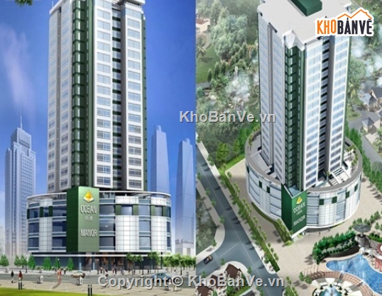 Chung cư Ocean view Manor,chung cư manor,file cad chung cư