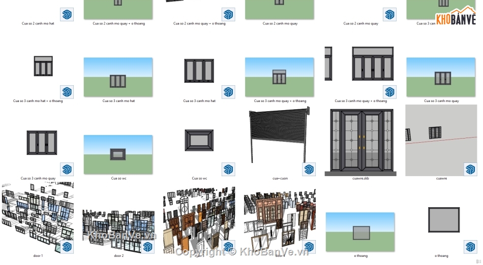 cửa đi,sketchup cửa sổ đẹp,sketchup phòng khách,cửa phòng ngủ,cửa tân cổ,cửa hiện đại