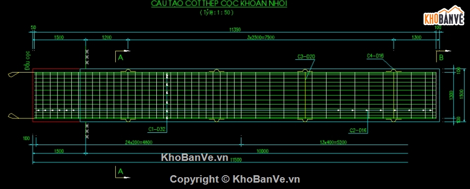 khoan nhồi cọc,cọc nhồi,bản vẽ cọc khoan nhồi