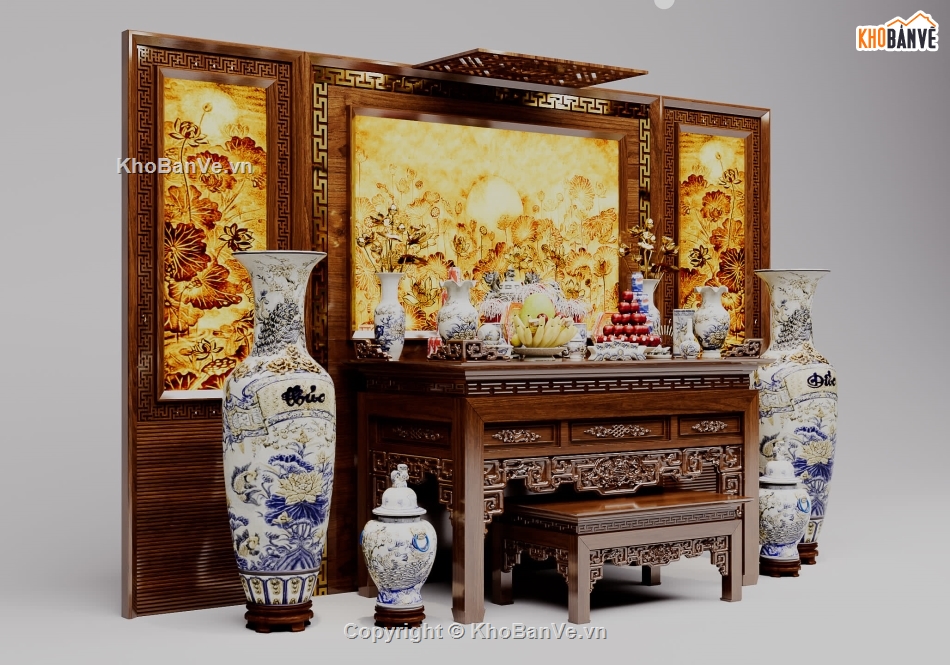 thiết kế phòng thờ,Thư viện 3d max,phòng thờ 3dsmax,Thư viện phòng thờ,Model phòng thờ,3dsmax phòng thờ