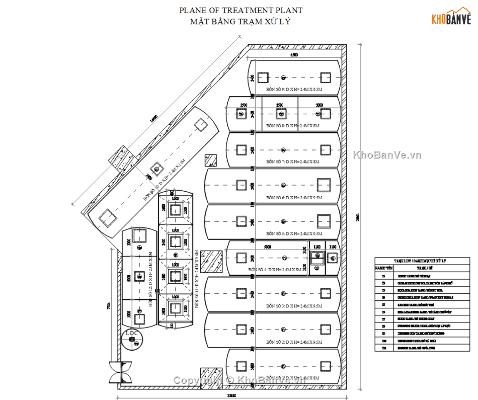 bản vẽ thiết kế,bản vẽ bồn nước,bồn FRP xử lý nước thải,Module xử lý nước thải bằng composite,bồn composite xử lý nước thải