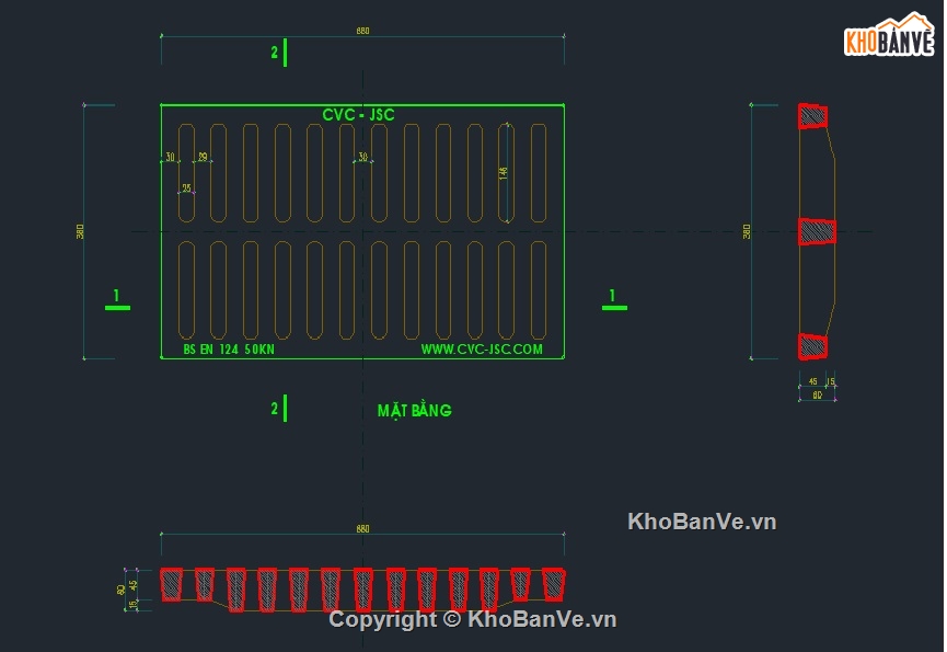 Chi tiết nắp hố ga,Composit,Nắp rãnh