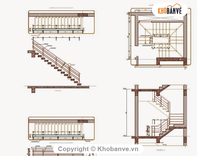 cầu thang,mặt bằng cầu thang bộ,mặt cắt cầu thang bộ,thiết kế cầu thang bộ