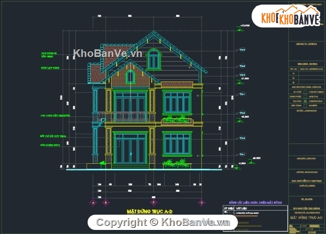 Mẫu biệt thự 2 tầng đẹp,bản vẽ biệt thự 2 tầng,biệt thự 2 tầng 9x12.6m,thiết kế biệt thự 2 tầng,Mẫu biệt thự 2 tầng hiện đai