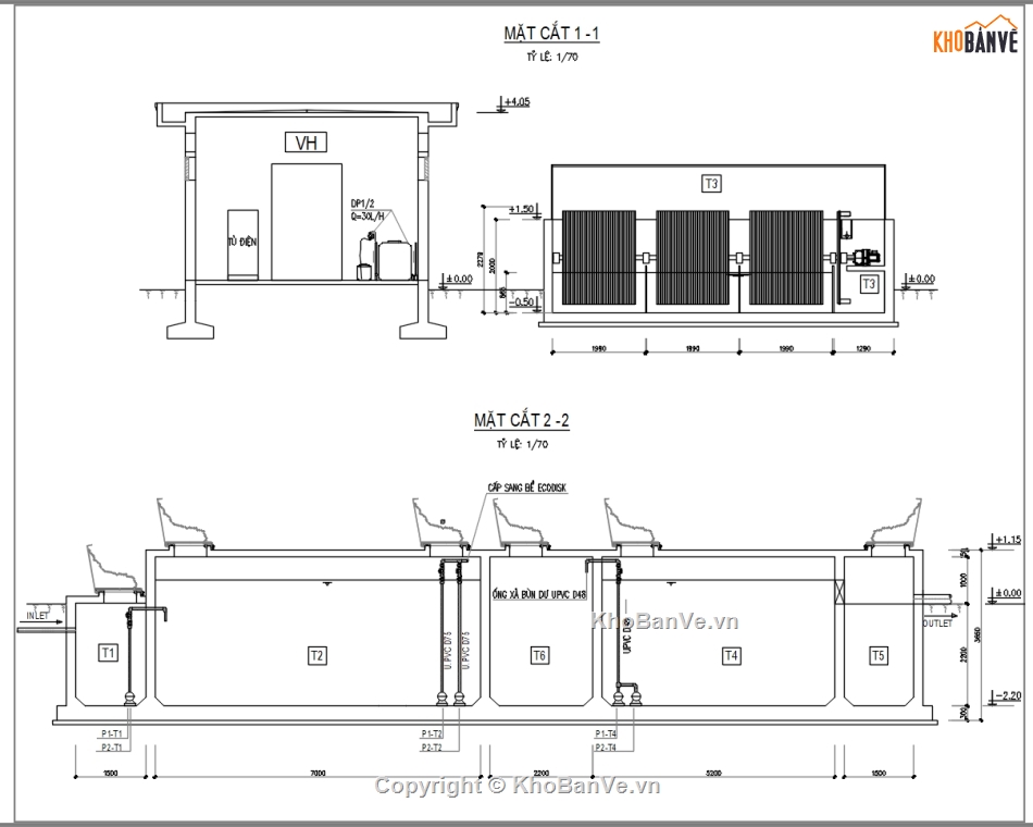 công nghệ xử lý nước thải sinh hoạt,Ecodisk,công nghệ sinh học,nước thải sinh hoạt 125m3,bản vẽ trạm nước thải sinh hoạt 125m3,xử lý nước thải Ecodisk