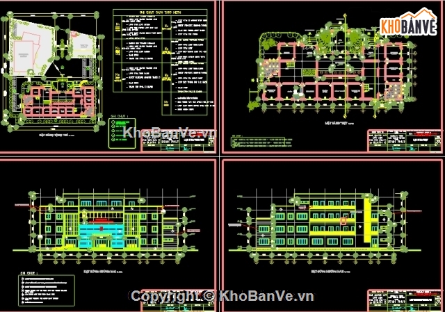 Trọn bộ UBND 3 tầng,file cad UBND 3 tầng,full bản vẽ UBND phường,thiết kế UBND