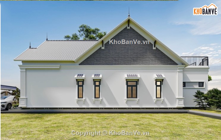 biệt thự 1 tầng,hồ sơ biệt thự,biệt thự 10 x 20m