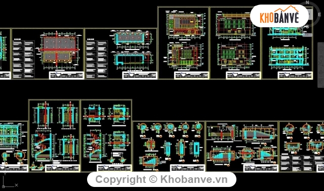 hồ sơ thi công chi cục thuế,Chi cục thuế 3 tầng,bản vẽ tòa nhà chi cụ thuế,tòa nhà chi cục thuế 18.7x25.2m