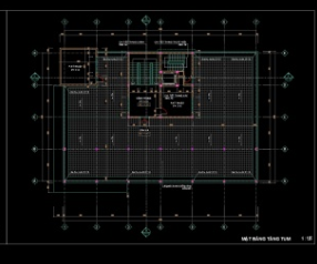 trung tâm thương mại,Trung tâm thương mại 5 tầng,file cad trung tâm thương mại
