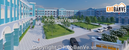 trường học,file cad trường học,trường học file cad