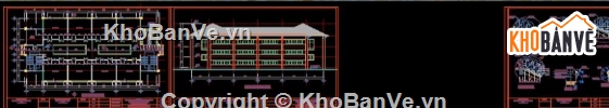 trường THPT,file cad trường THPT,cad trường học