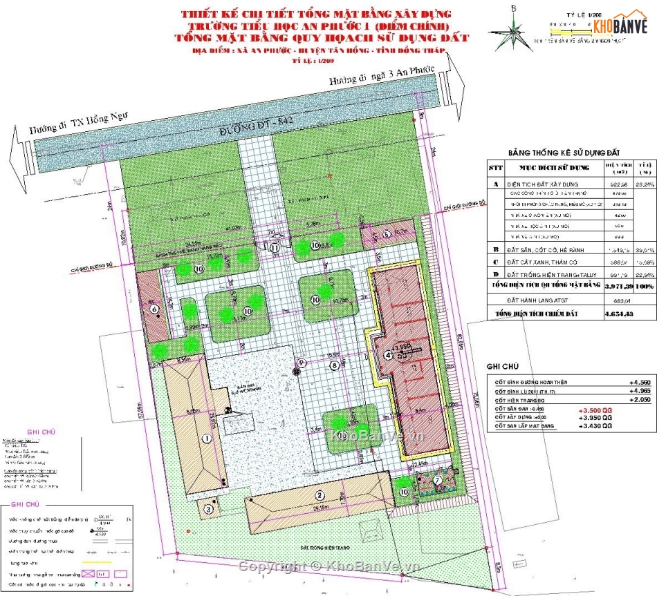 Bản vẽ trường tiểu học,Bản vẽ trường tiểu học An Phước,Bản vẽ trường tiểu học đẹp
