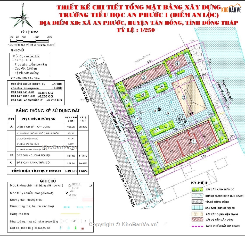 Bản vẽ trường tiểu học,Bản vẽ trường tiểu học An Phước,Bản vẽ trường tiểu học đẹp