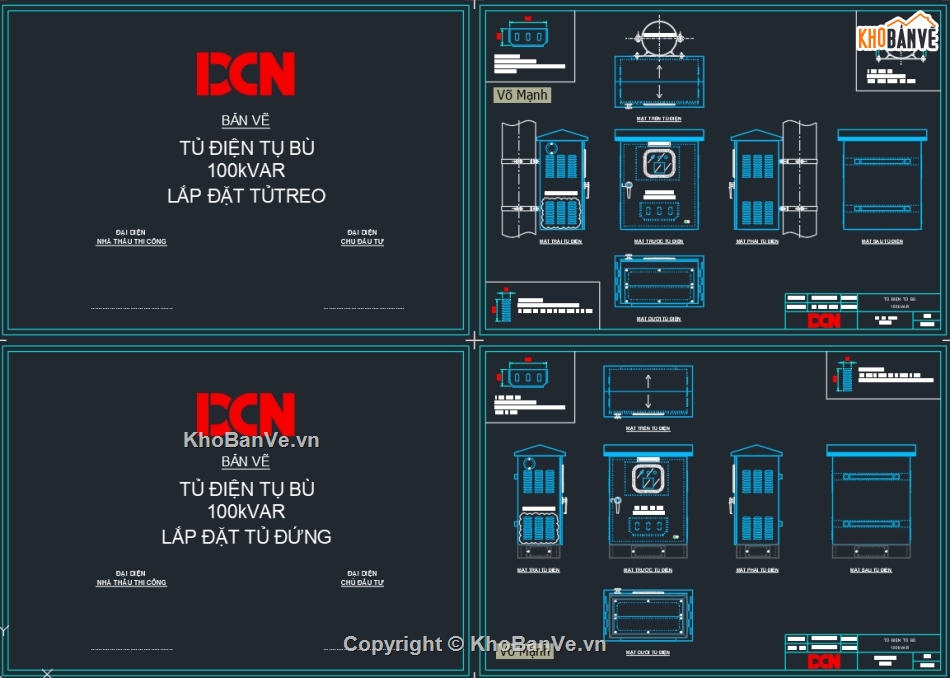 Bản vẽ thiết kế tủ điện,Bản vẽ tụ bù kvar,PLC,Tủ điện tụ bù cos phi,Tủ tụ bù công suất cos phi,Tủ điện PLC