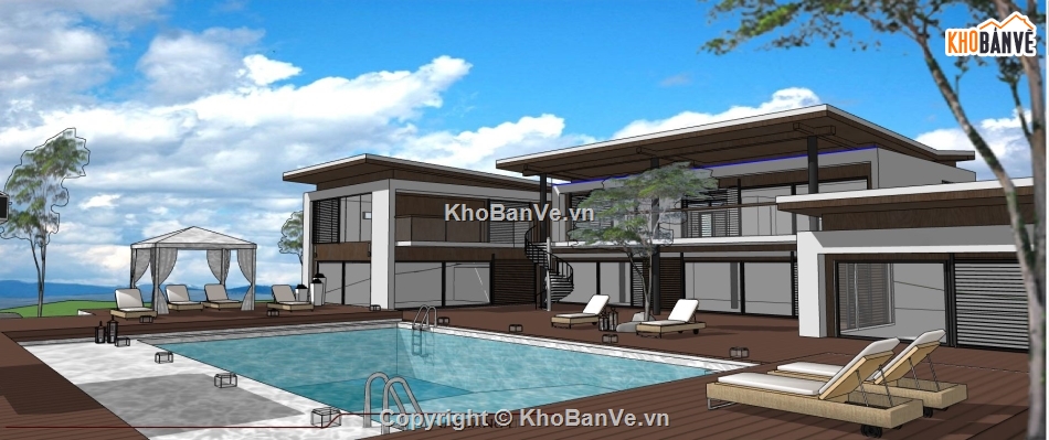 3d nhà nghỉ dưỡng,sketchup nhà nghỉ dưỡng,model su nhà nghỉ dưỡng,file sketchup nhà nghỉ dưỡng