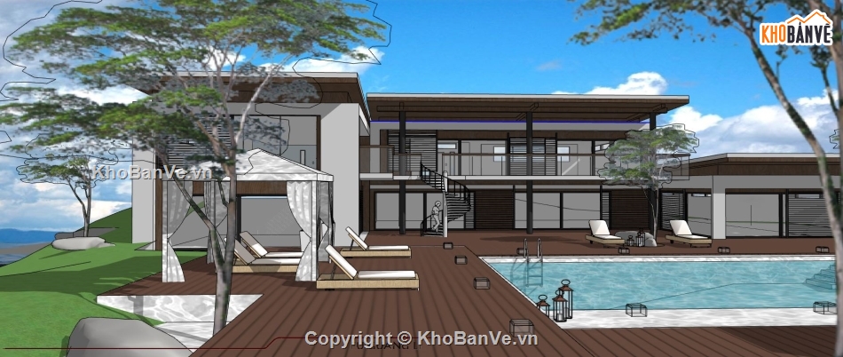 3d nhà nghỉ dưỡng,sketchup nhà nghỉ dưỡng,model su nhà nghỉ dưỡng,file sketchup nhà nghỉ dưỡng