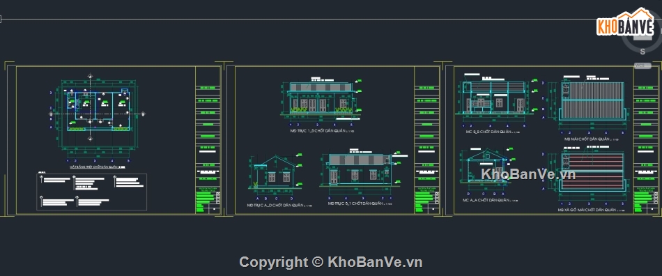 nhà quân đội,cad nhà nghỉ dân quân thường trực,Xây dựng chốt tiểu đội quân dân thường trực,chốt tiểu đội quân dân,chốt tiểu đội,Xây dựng chốt