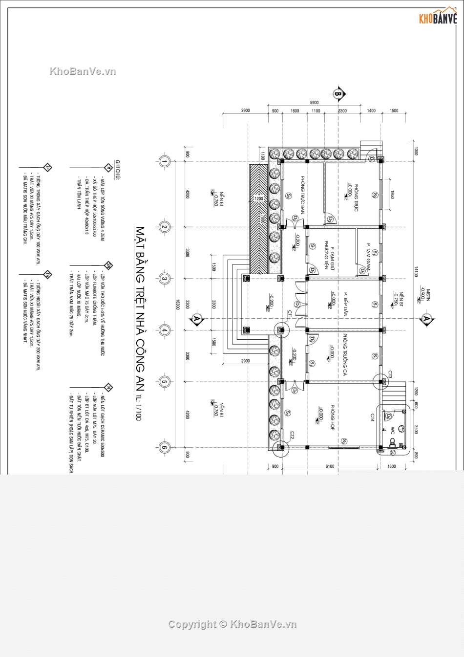 nhà làm việc công an,nhà làm việc,Xây dựng nhà làm việc ban công an xã,trụ sở công an,file cad thiết kế trụ sở công an xã